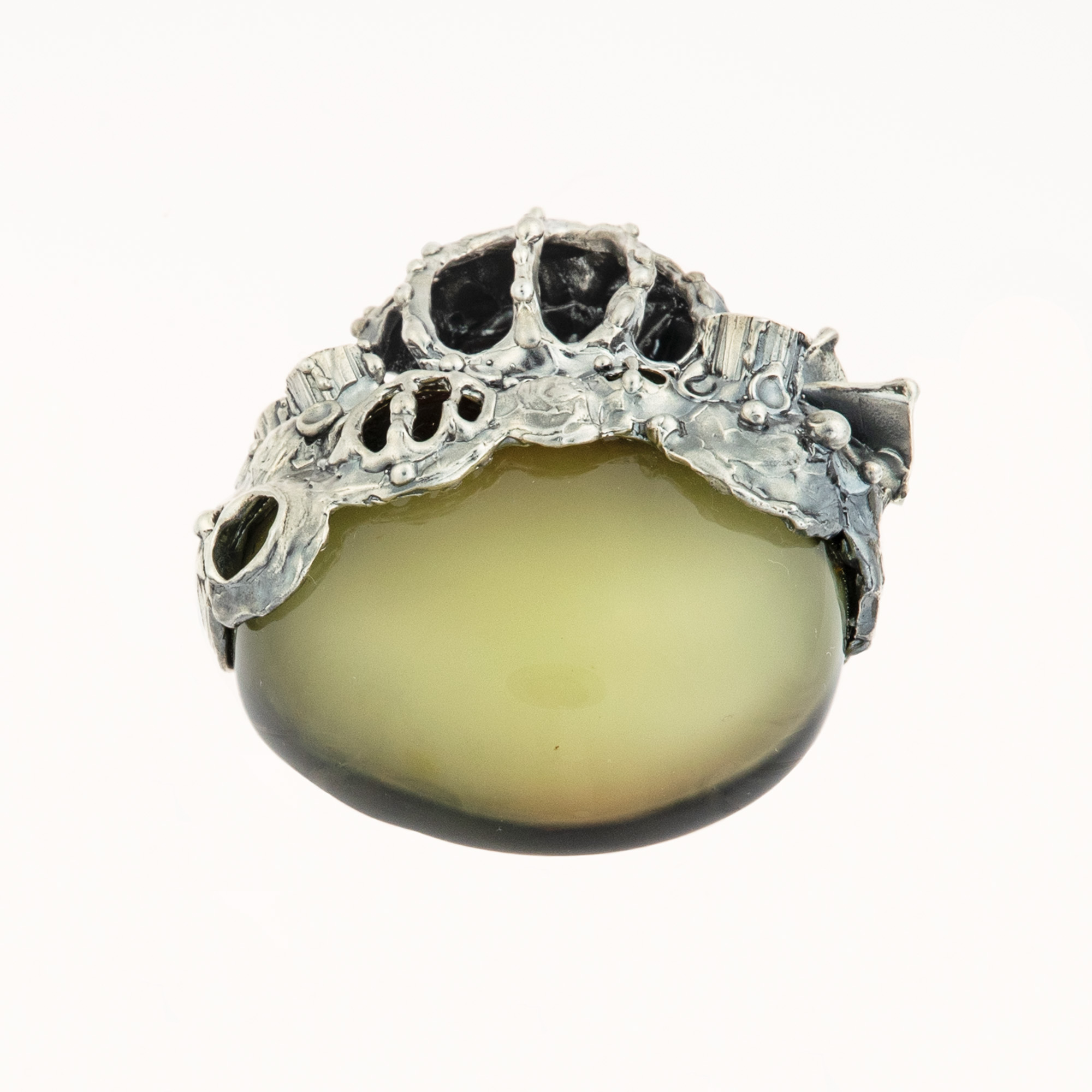 Sterling Silver and Baltic Amber Pumpkin Pendant 4